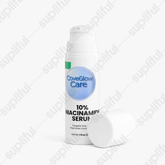 CoveGlow 10% Niacinamide Serum-with Sodium Hyaluronate & Chamomilla Extract - Hydrating Formula for Pore Minimizing, Even-Toned & Radiant Skin