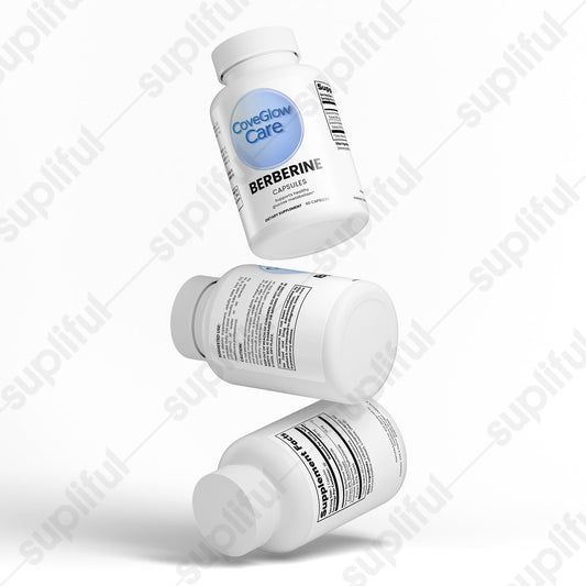 CoveGlow Berberine-with L-Leucine - Natural Support for Blood Sugar Balance, Heart Health & Weight Management in Vegan Capsules