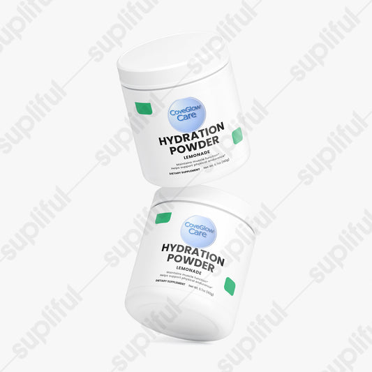 CoveGlow Hydration Powder (Lemonade)-with Essential Electrolytes, B-Vitamins & Minerals - Caffeine-Free Keto-Friendly Drink Mix for Endurance, Muscle Support & All-Day Refreshment