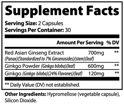 CoveGlow Ginkgo Biloba + Ginseng